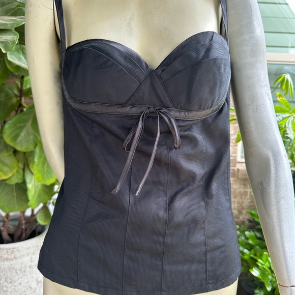 BCBGirls Tops - BCBGirls-Black Corset-Style Top- NWT -Small